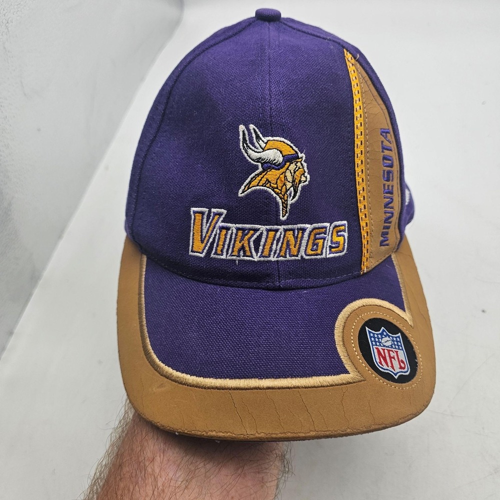 Vintage Minnesota Vikings Hat Cap Strap Back Mens One Size Purple NFL Puma